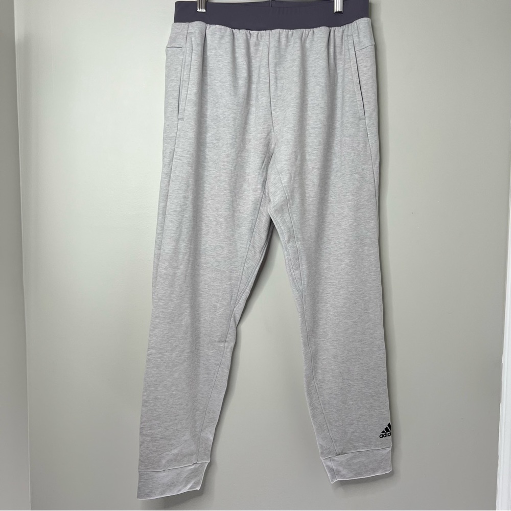 adidas Aeroreadyarm Yoga 7/8 Joggers Pants Grey Sweatpants Size Mens Large